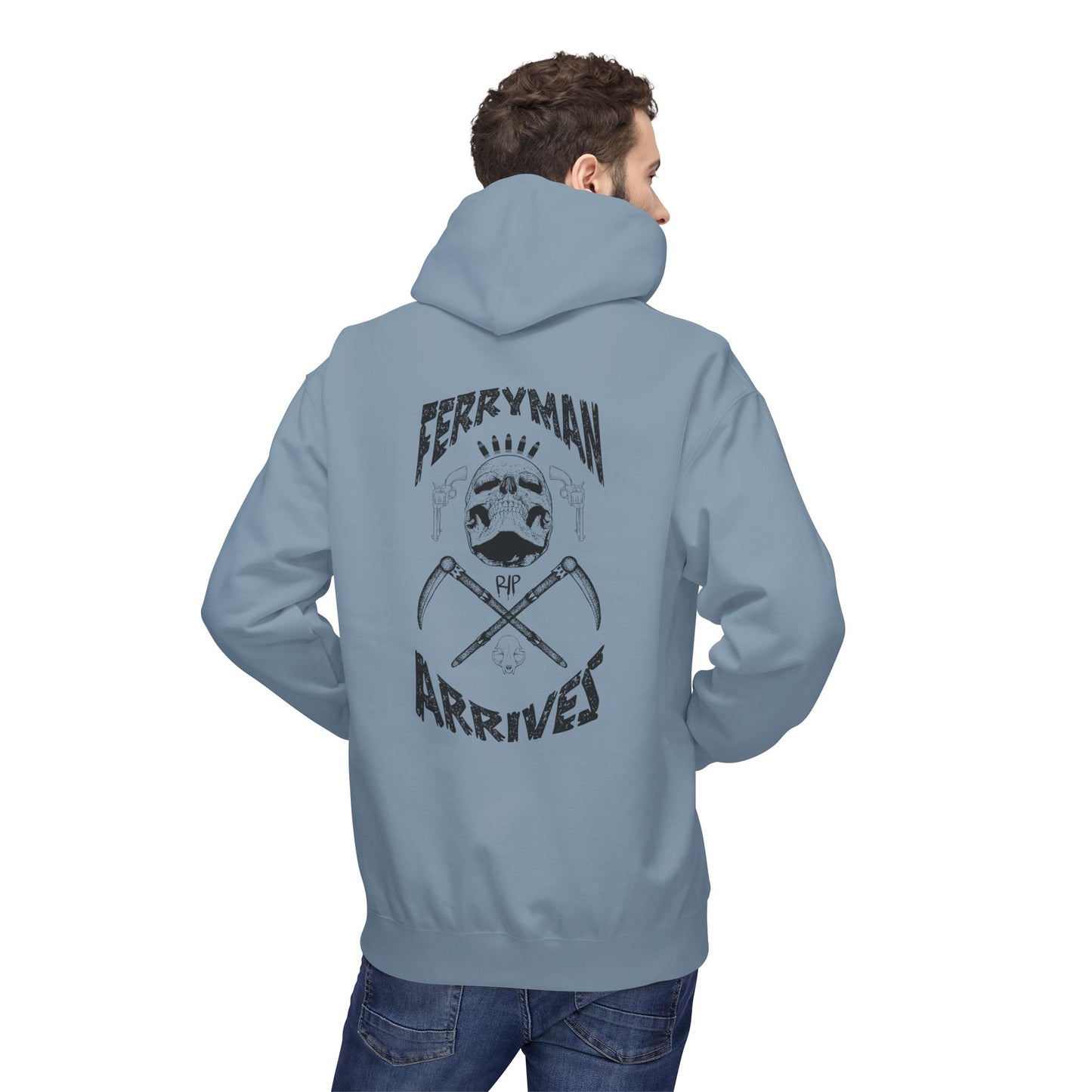 Unisex Softstyle Fleece Hoodie - 'Ferryman Arrives' Creepy Gothic Design