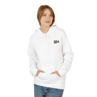 Unisex Midweight Fleece Hoodie with Gothic Cross Design - Perfect for Casual Wear and Spiritual Occasions