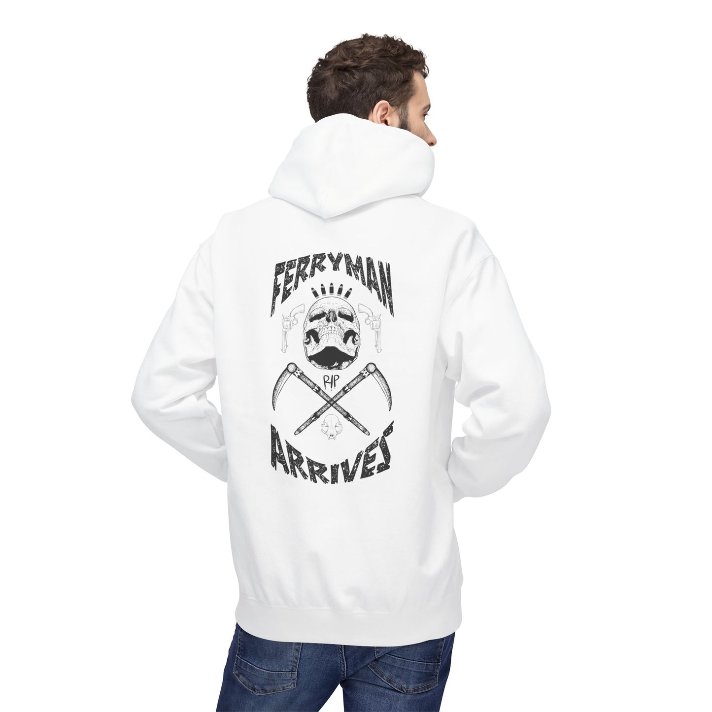 Unisex Softstyle Fleece Hoodie - 'Ferryman Arrives' Creepy Gothic Design